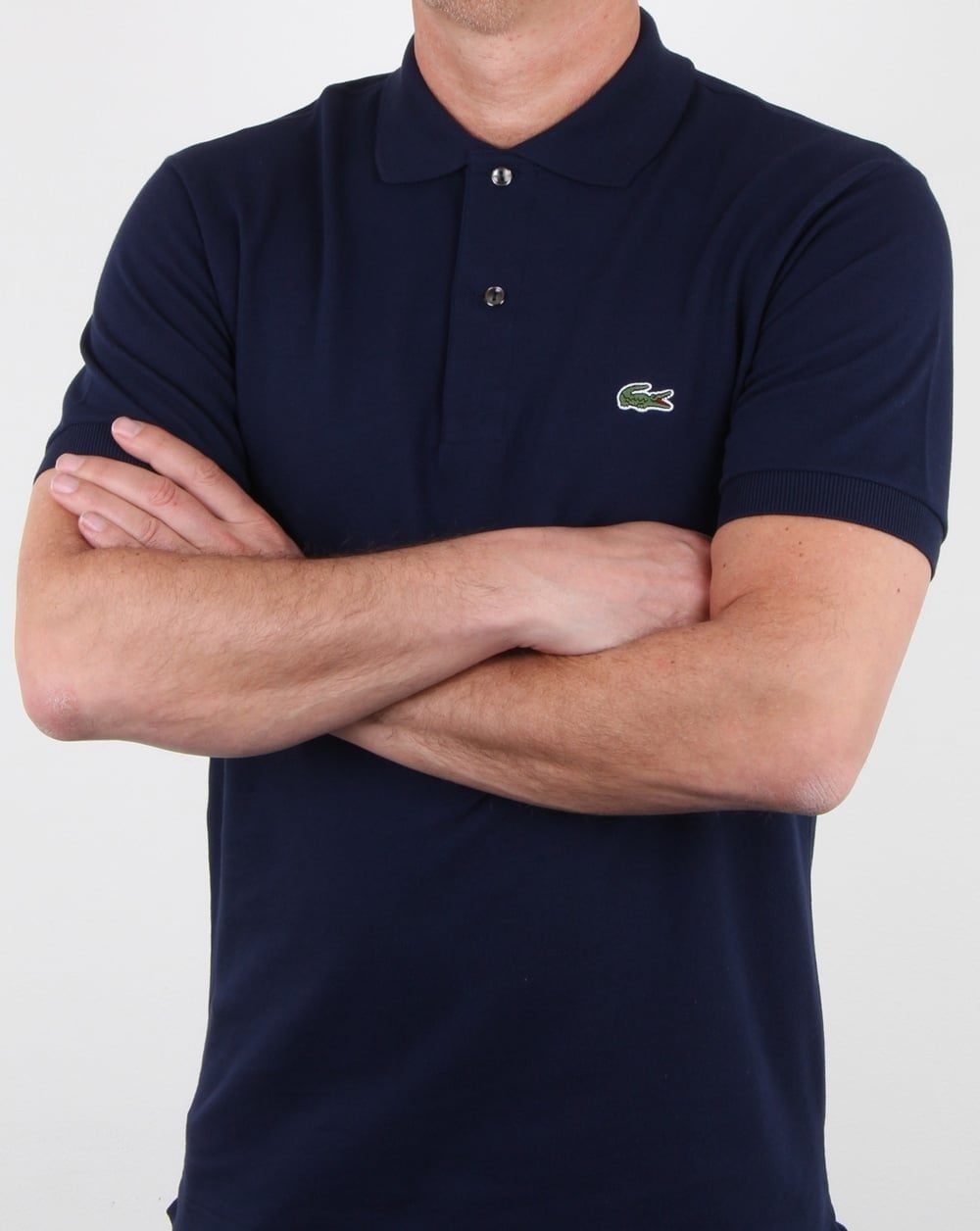 Lacoste Classic Two Button Polo Shirt Navy