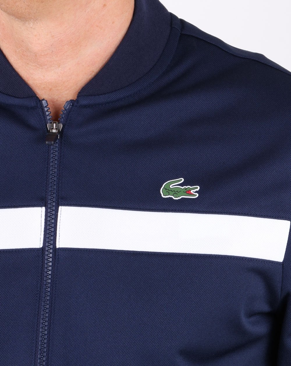 Lacoste Stripe Track Top Navy/white