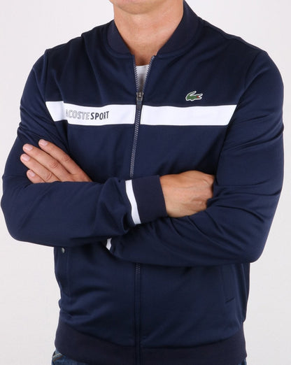 Lacoste Stripe Track Top Navy/white