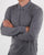 Aquascutum Kennington Long Sleeve Knitted Polo Grey Melange