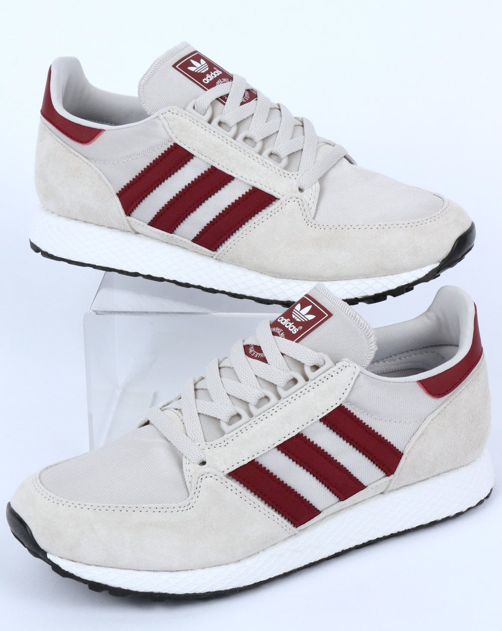 Adidas Forest Grove Trainers Chalk White/Burgundy