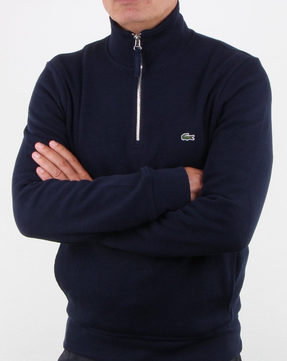 Lacoste Quarter Zip Top Navy