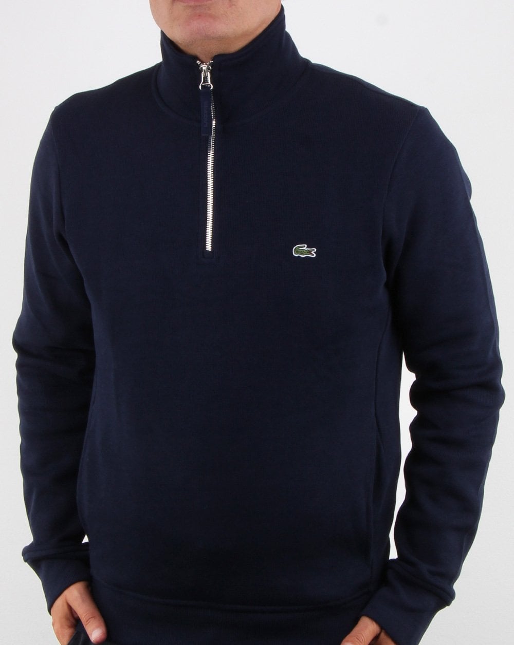 Lacoste Quarter Zip Top Navy