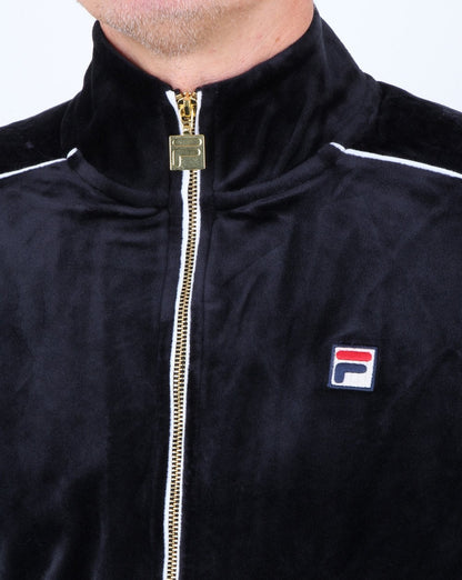 Fila Vintage Finest Velour Track Top Black