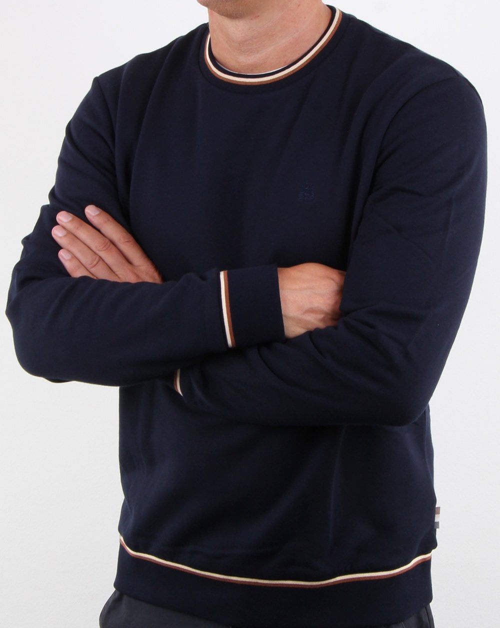 Aquascutum Wallace Long Sleeve Sweatshirt Navy