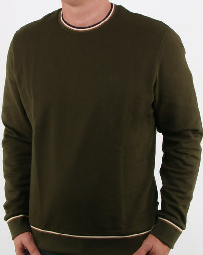 Aquascutum Wallace Long Sleeve Sweatshirt Military Green