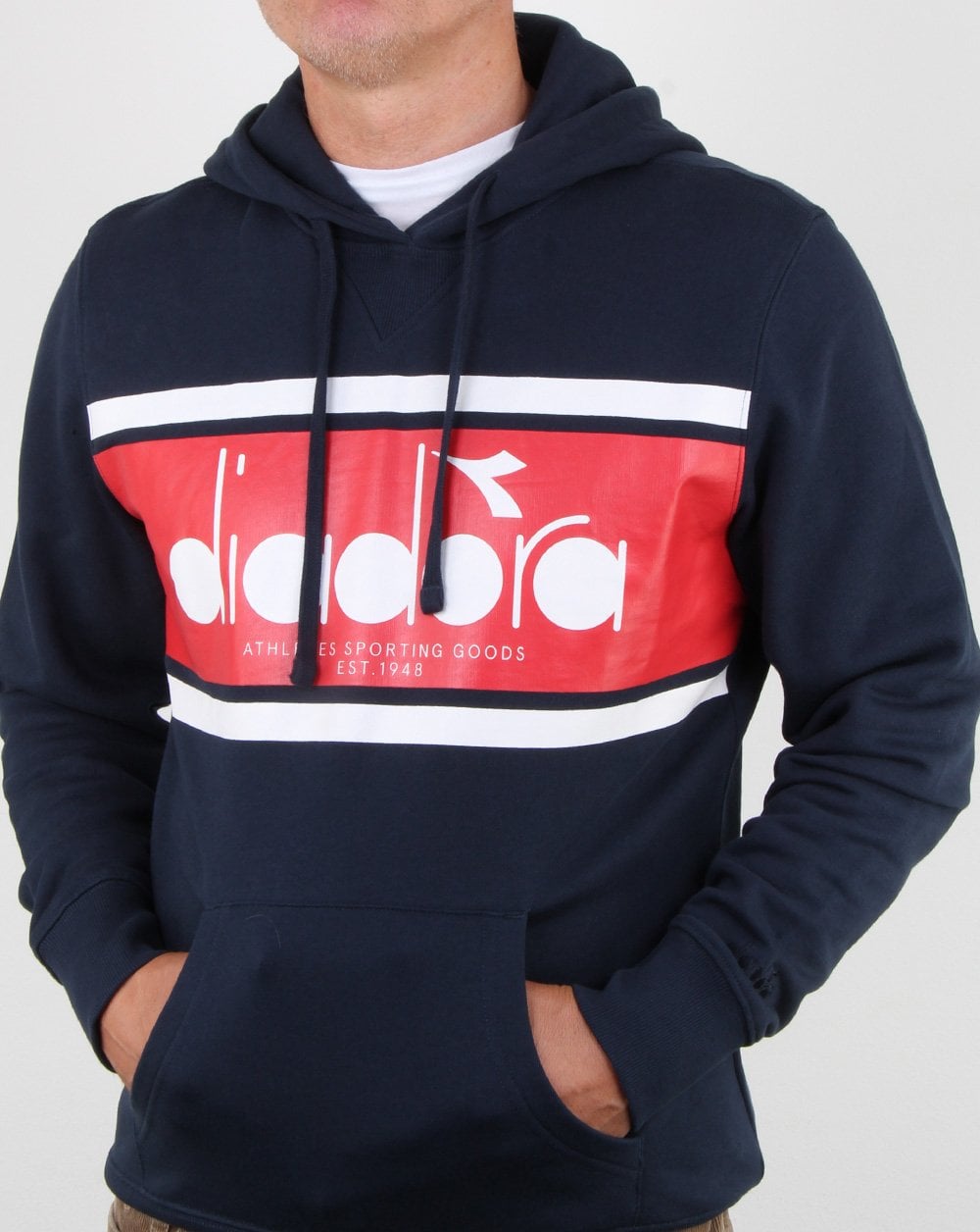 Diadora Spectra Hoodie Blue Denim/white/Red
