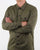 Pretty Green Robinia Long Sleeve Overshirt Khaki