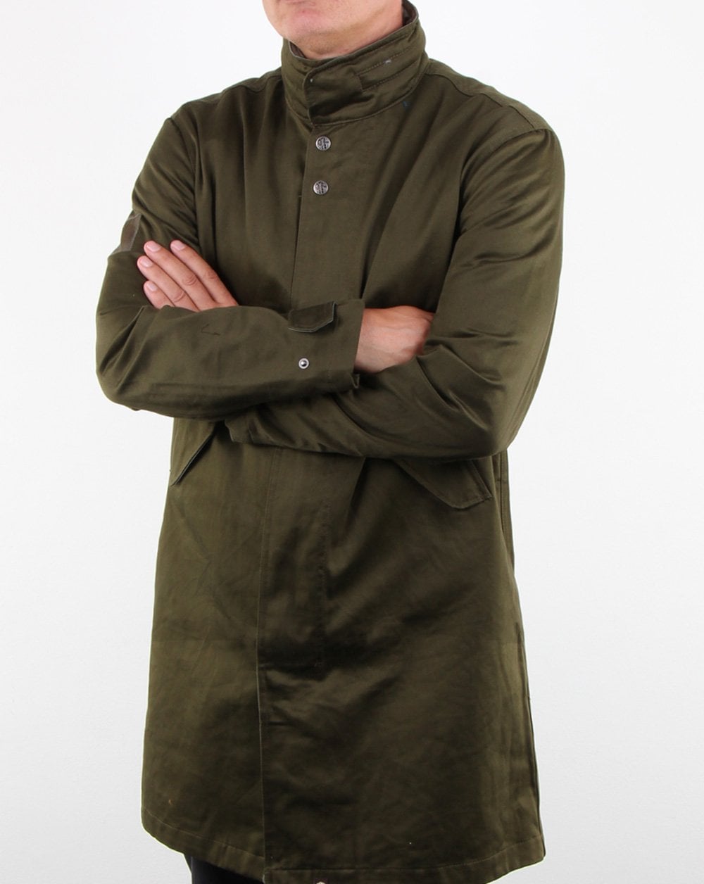 Pretty Green Collared Hooded Mac Khaki