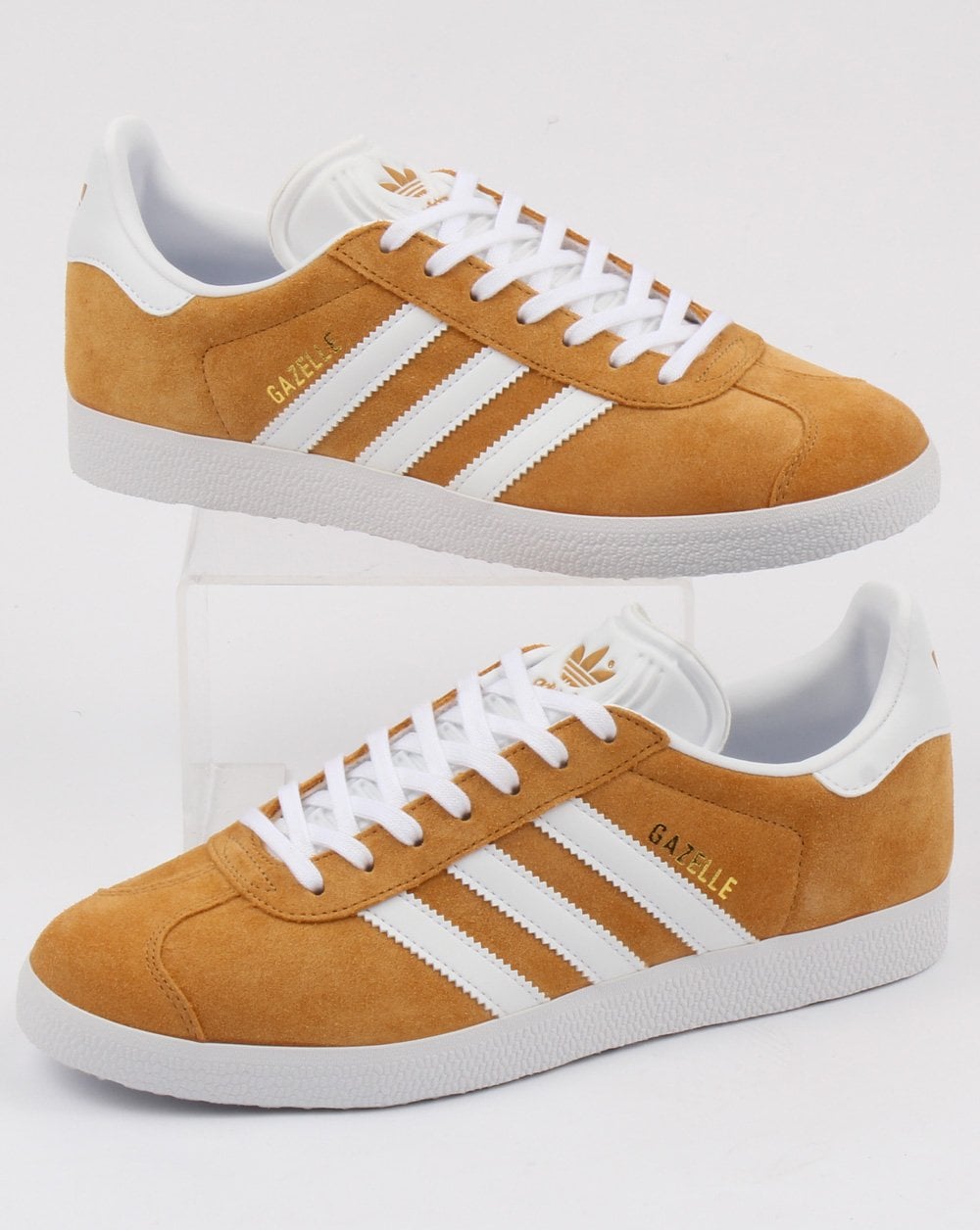 Adidas Gazelle Trainers Mesa Gold /white