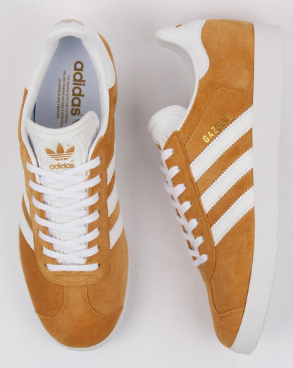Adidas Gazelle Trainers Mesa Gold /white