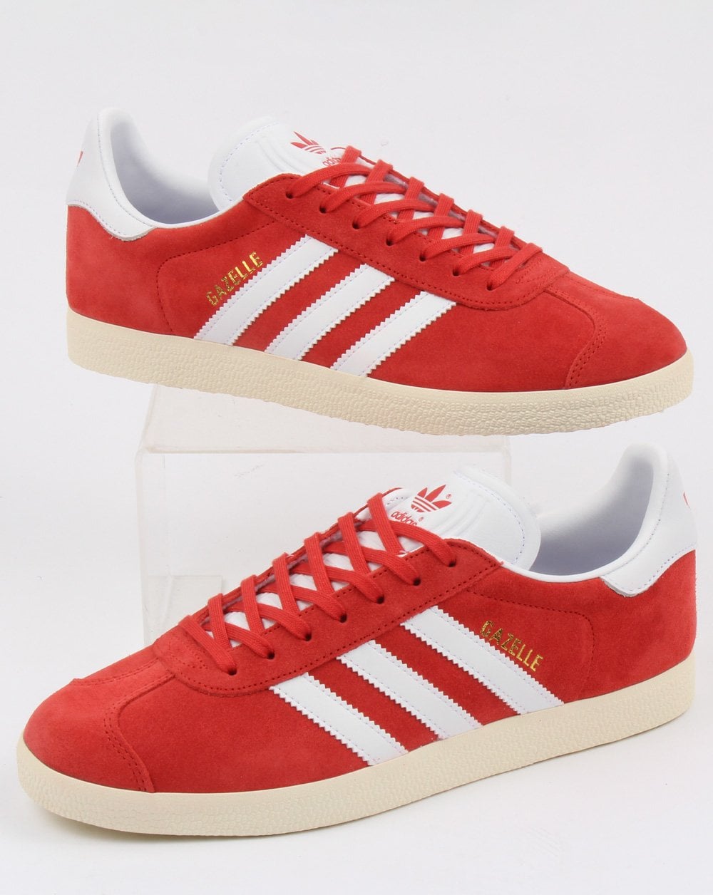 Adidas Gazelle Trainers Red/white vintage