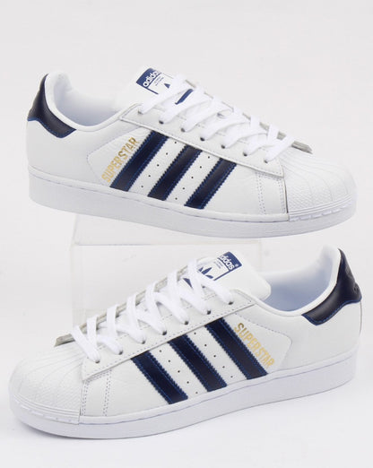 Adidas Superstar Trainers White/Collegiate Blue