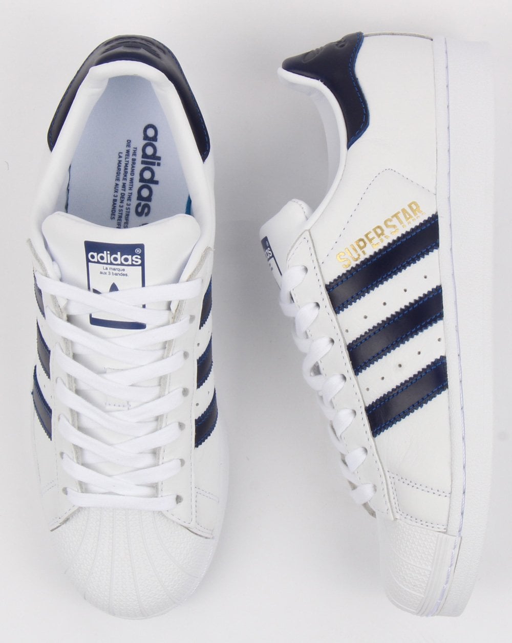 Adidas Superstar Trainers White/Collegiate Blue