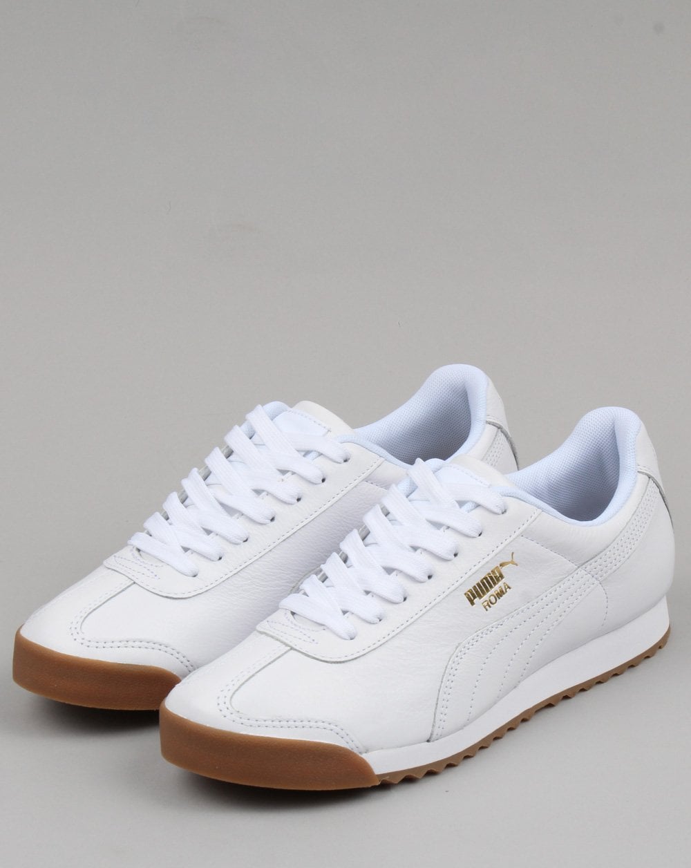 Puma Roma Classic Gum Trainer White/Gold leather