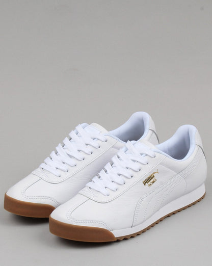 Puma Roma Classic Gum Trainer White/Gold leather