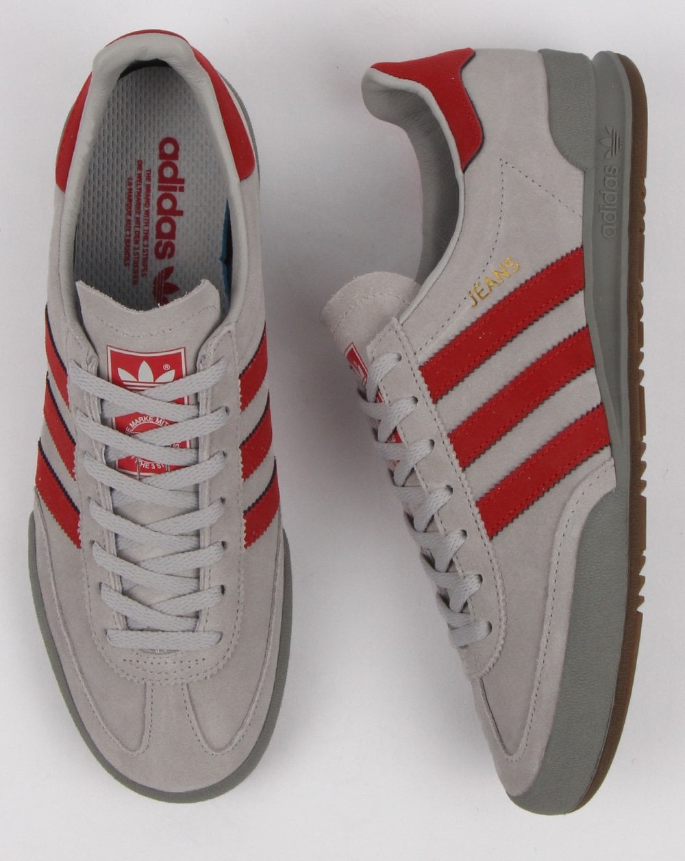 Adidas Jeans Trainers Grey/scarlet