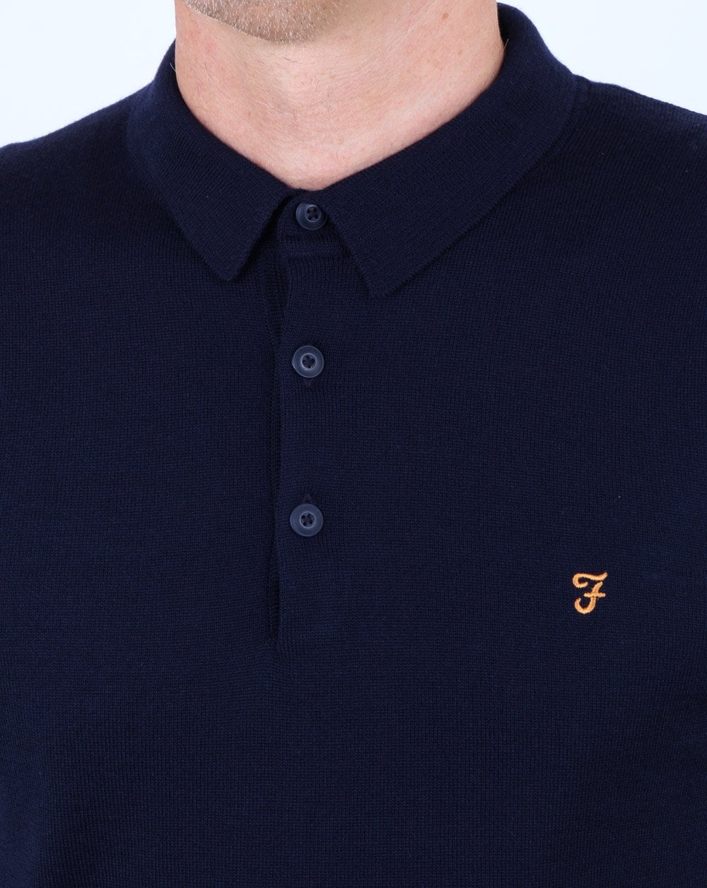 Farah Maidwell Knitted Polo True Navy