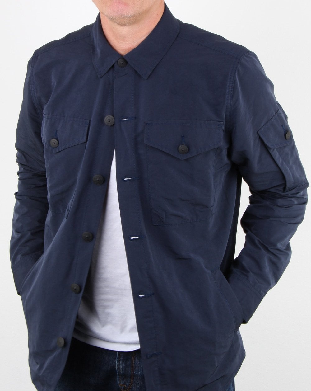Barbour Beacon Askern Overshirt Navy