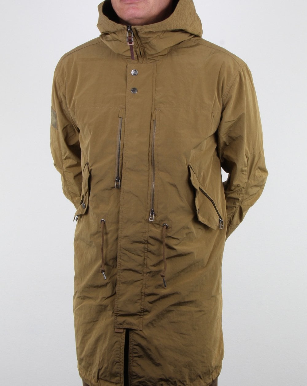 Pretty Green Cambrai Snorkel Parka Khaki