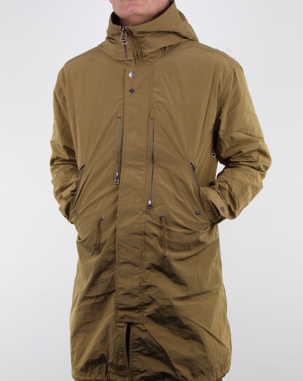 Pretty Green Cambrai Snorkel Parka Khaki
