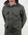 Pretty Green Kildare Mid Length Snorkel Jacket Khaki
