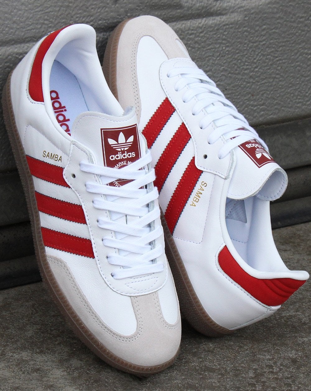 Adidas Samba OG Trainers White/Red