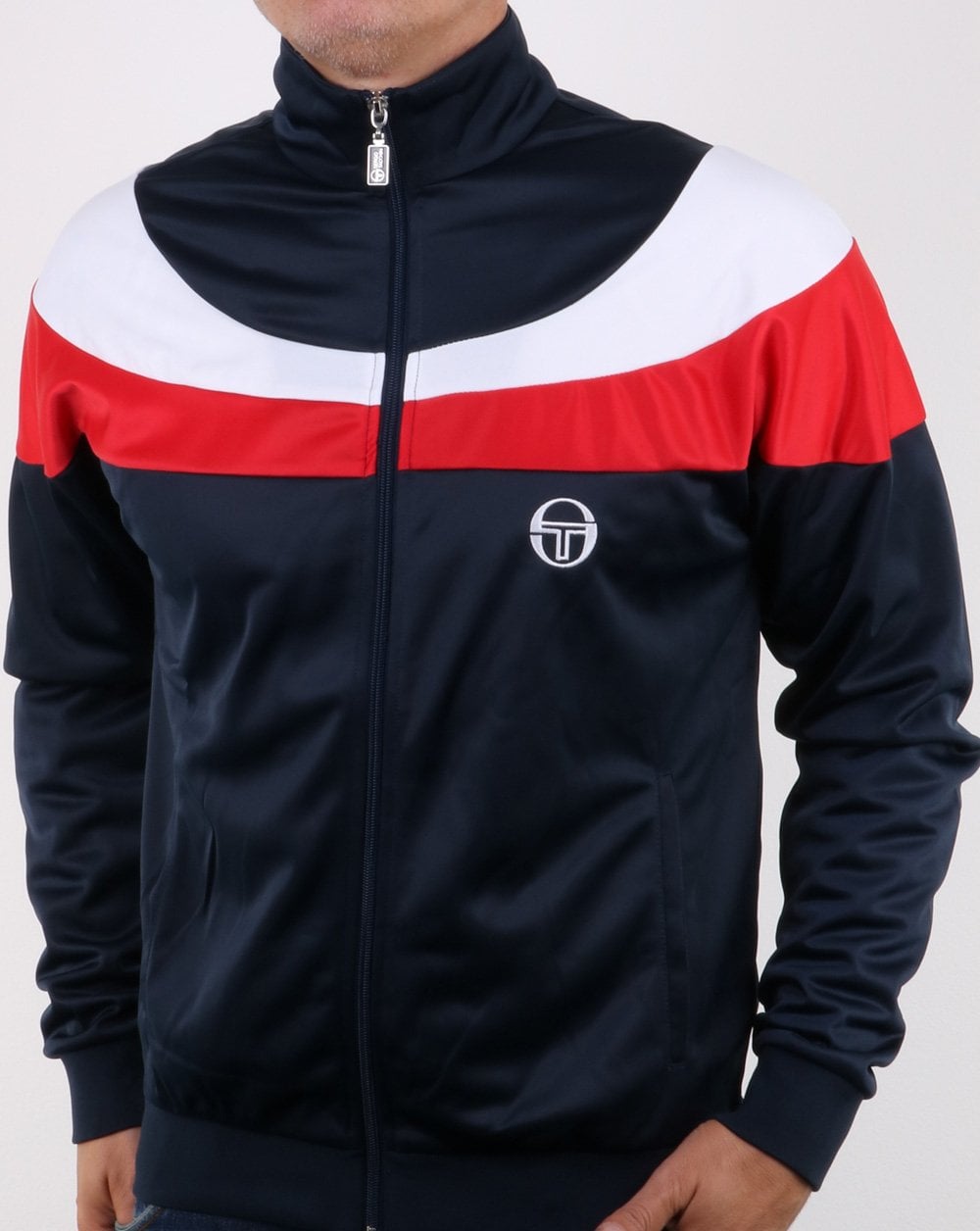 Sergio Tacchini Fohn Track Top Navy/white