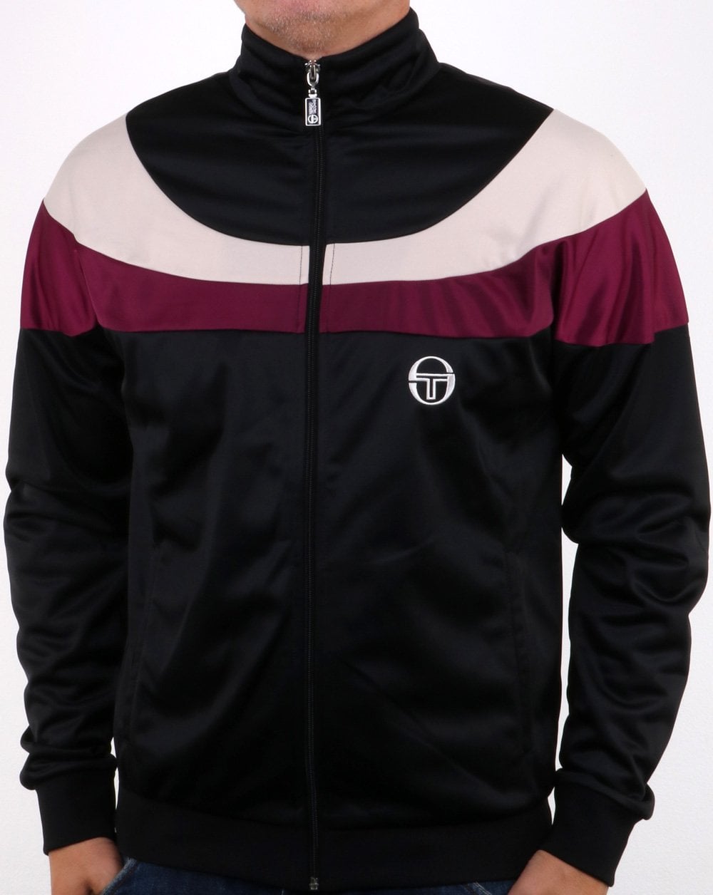 Sergio Tacchini Fohn Track Top Black/Off White