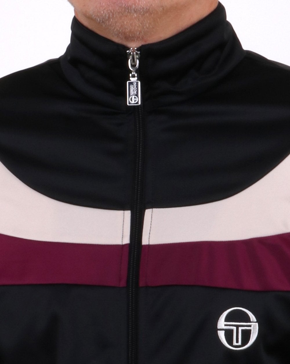 Sergio Tacchini Fohn Track Top Black/Off White