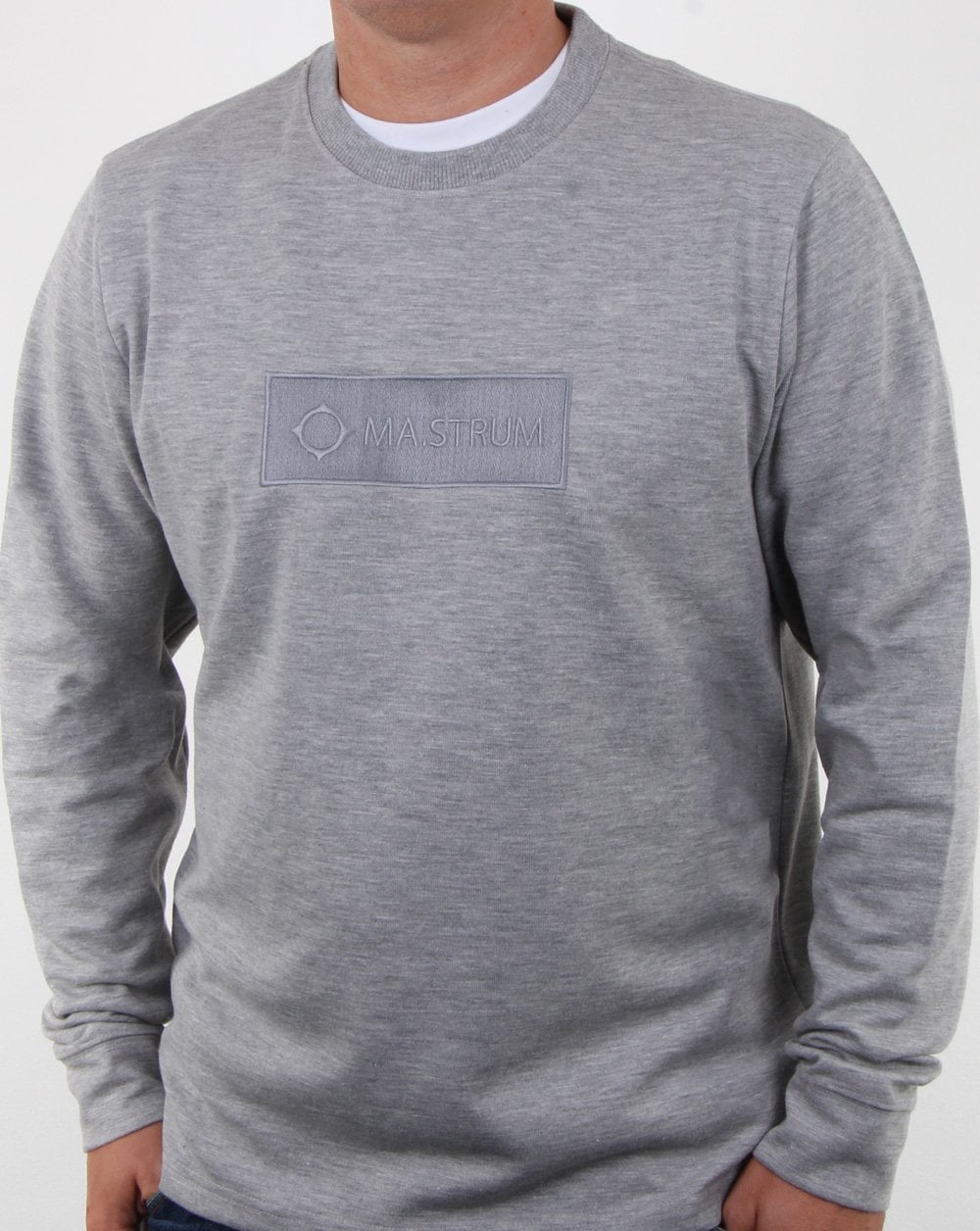 Ma.strum Box Logo Sweatshirt Grey Marl