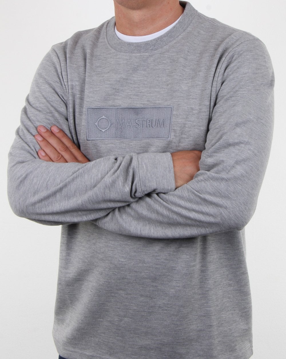 Ma.strum Box Logo Sweatshirt Grey Marl