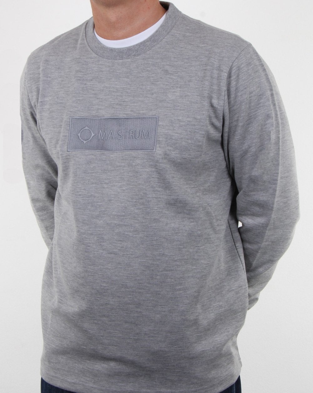 Ma.strum Box Logo Sweatshirt Grey Marl