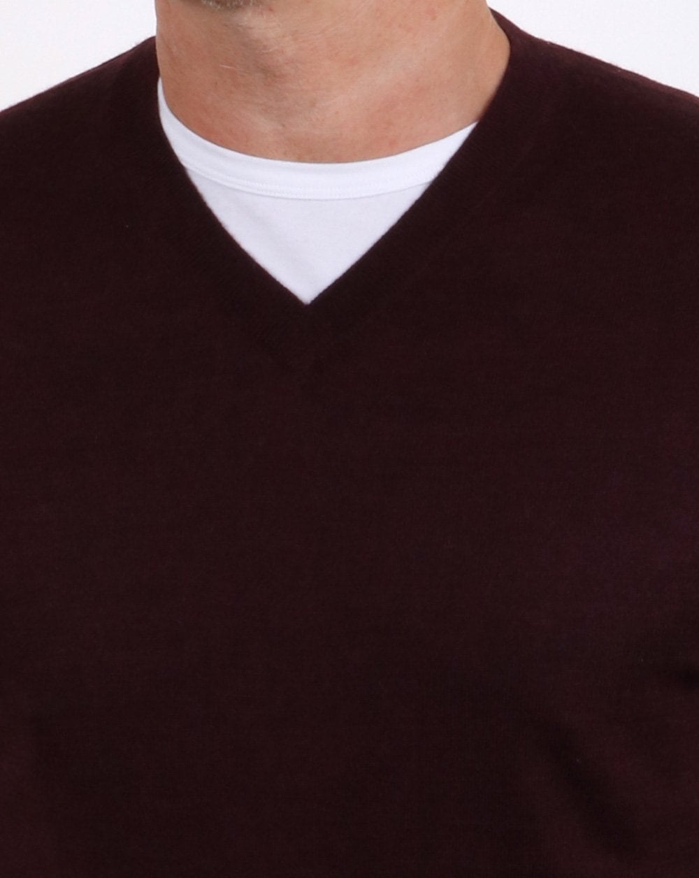 Aquascutum Helm Merino V Neck Port