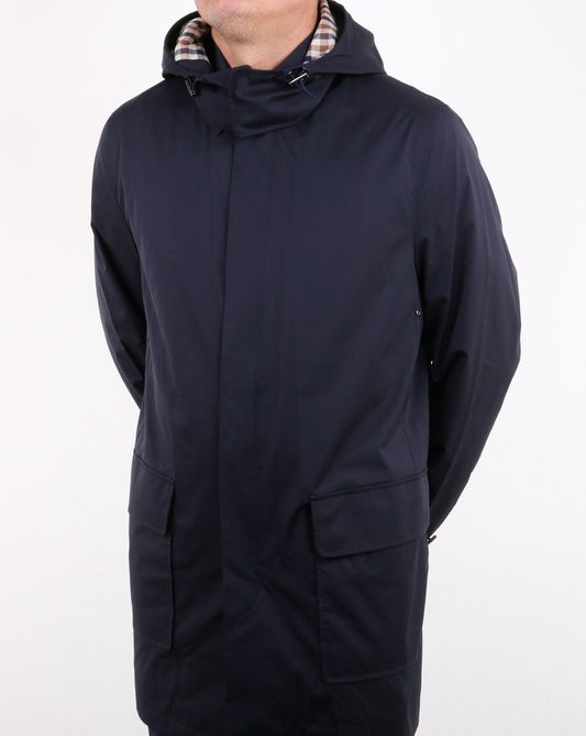 Aquascutum Aquascutum Dexter Hooded Parka Navy