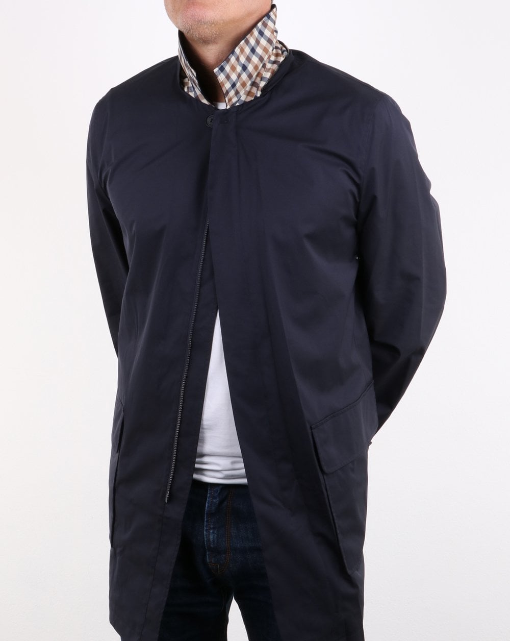 Aquascutum Dexter Hooded Parka Navy