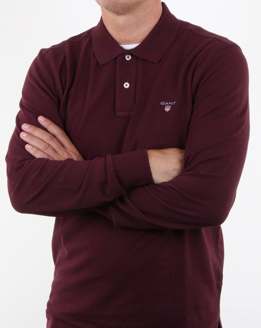 Gant Pique Ls Rugger Polo Purple Fig