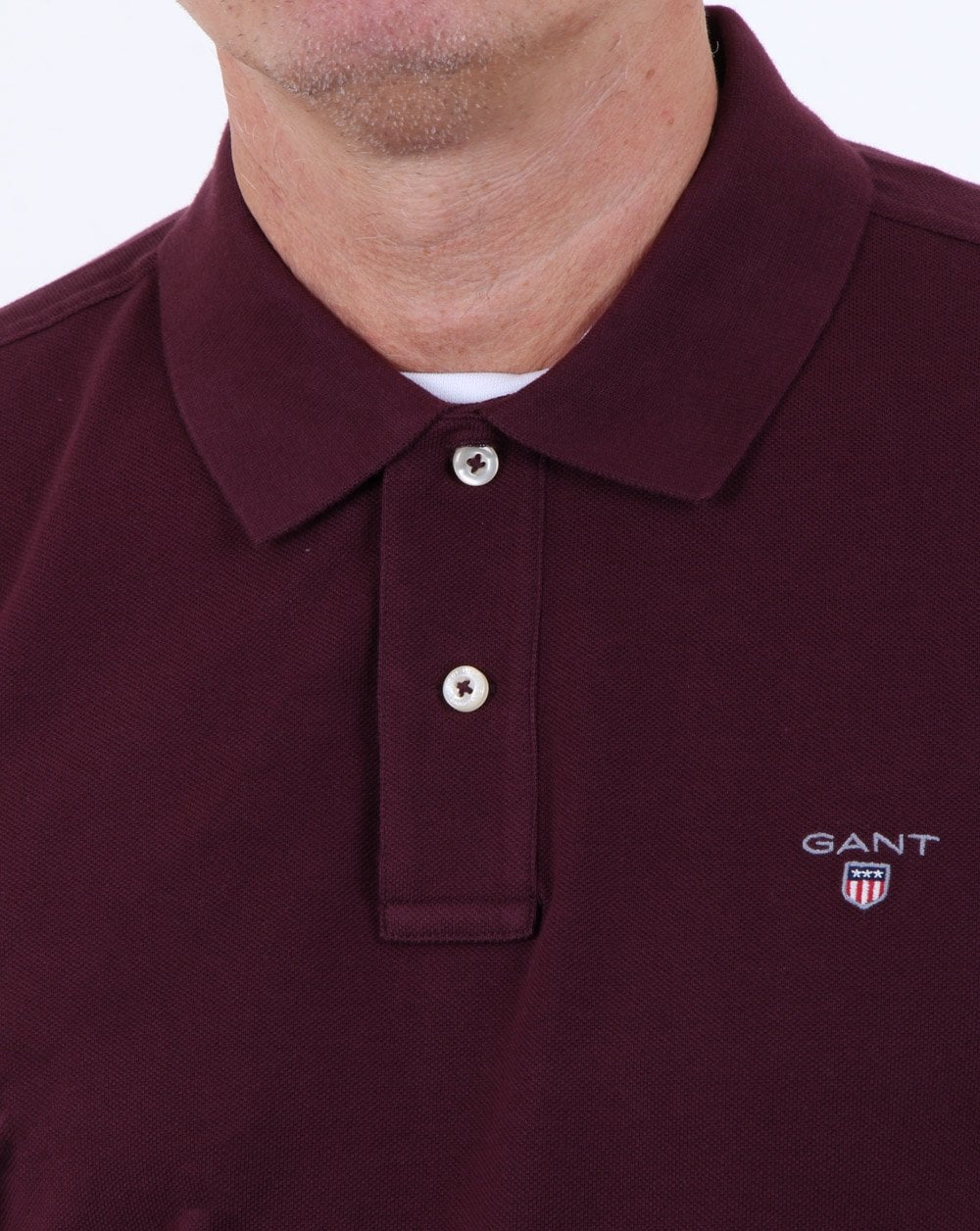 Gant Pique Ls Rugger Polo Purple Fig