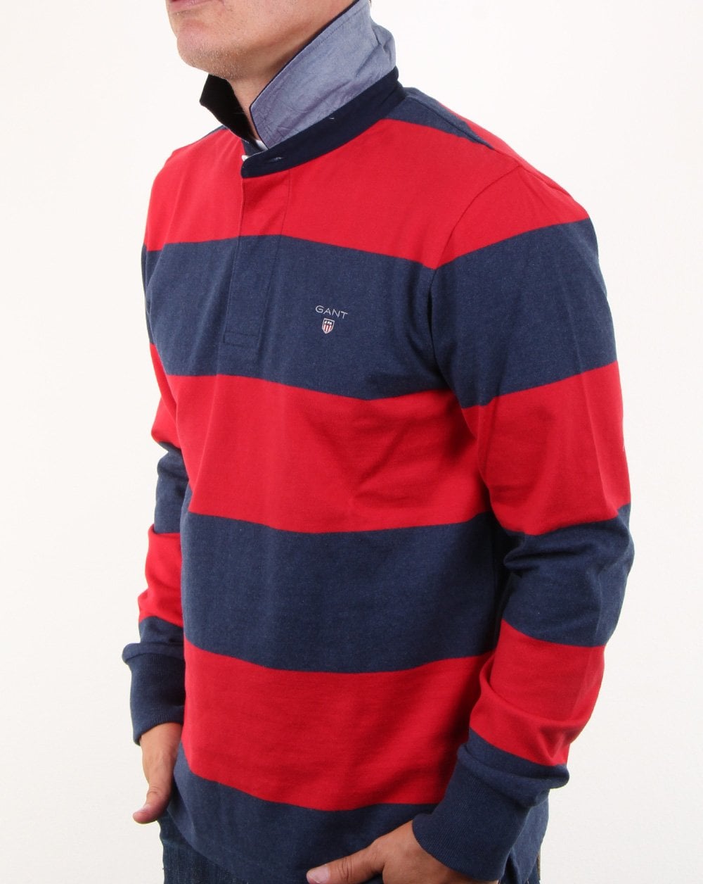 Gant The Original Barstripe Heavy Rugger Red/Navy