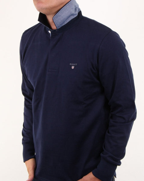 Gant Classic Rugby Shirt in Navy