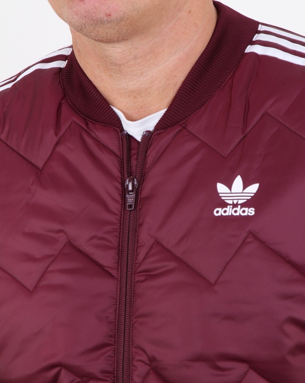 Adidas Originals Sst Quilted Jacket Maroon