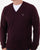 Gant Super Fine Lambswool V-neck Jumper Dark Burgundy