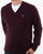 Gant Super Fine Lambswool V-neck Jumper Dark Burgundy
