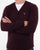 Gant Super Fine Lambswool V-neck Jumper Dark Burgundy