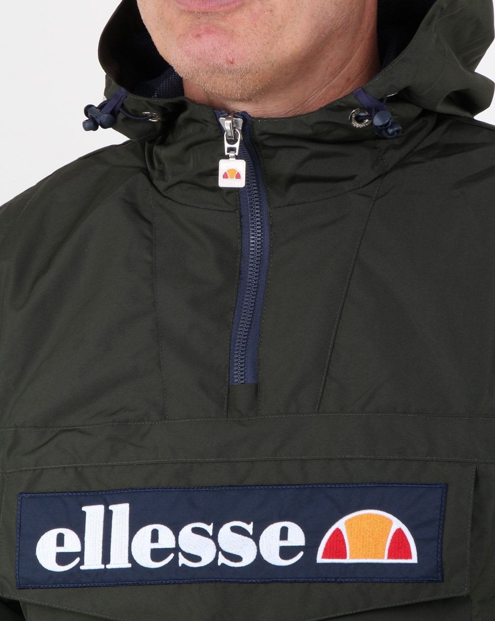 Ellesse Quarter Zip Overhead Jacket Deep Khaki