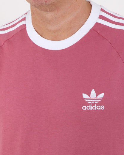 Adidas Originals 3 Stripes T Shirt soft Maroon