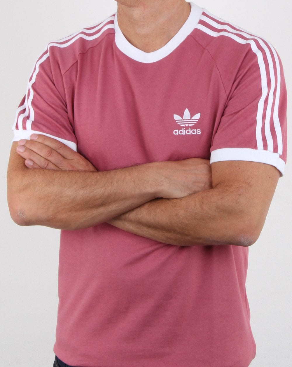 Adidas Originals 3 Stripes T Shirt soft Maroon