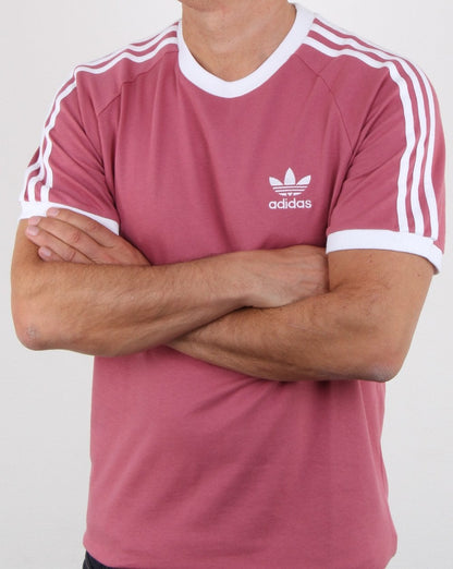 Adidas Originals 3 Stripes T Shirt soft Maroon