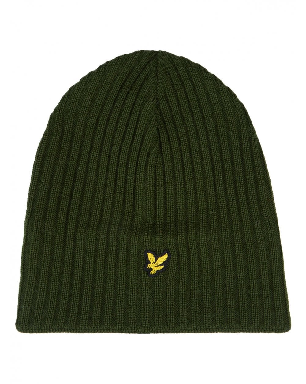 Lyle And Scott Knitted Rib Beanie Woodland Green