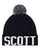 Lyle And Scott Block Logo Bobble Hat Navy